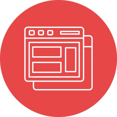 tarayıcı pencere vektör çizgisi tasarımı