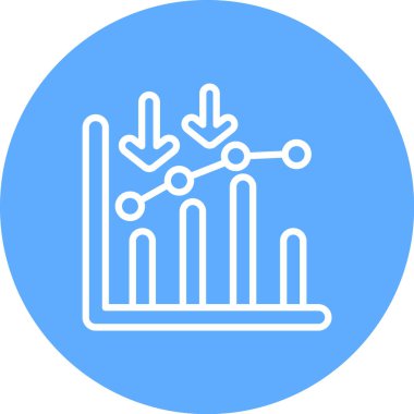 İş grafiği simgesinin vektör illüstrasyonu
