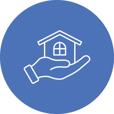 ev elle, vektör illüstrasyonu