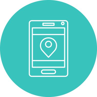 konum simgesi, vektör çizimi