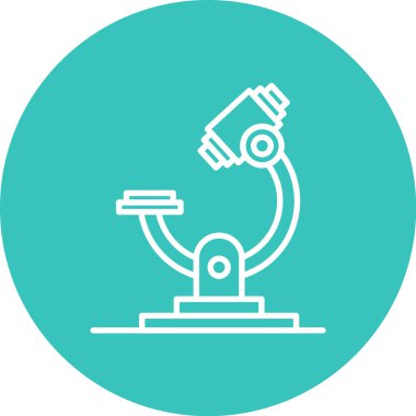 Mikroskop simgesinin vektör çizimi