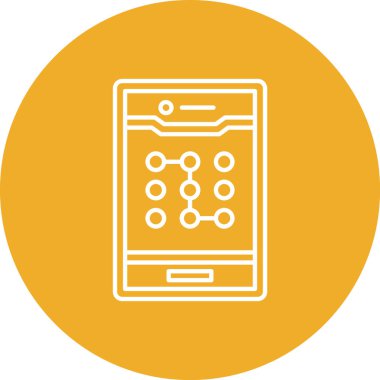 Benzersiz Mobil Vektör Satır Simgesi