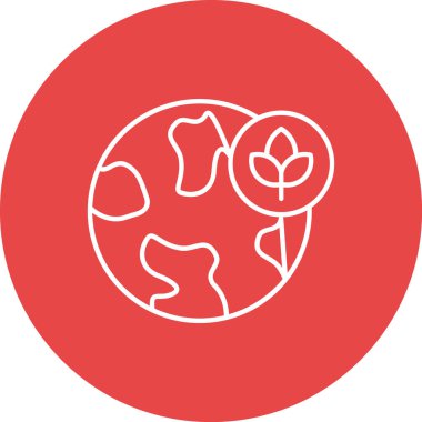 Bir çiçek simgesinin vektör illüstrasyonu