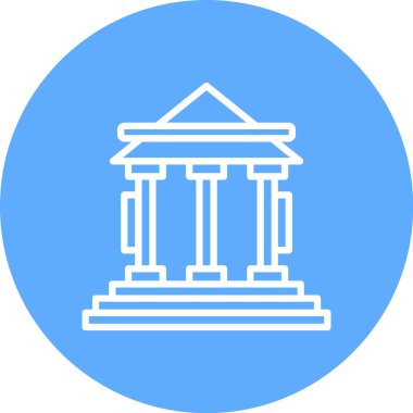 Bina. Web simgesi basit illüstrasyon