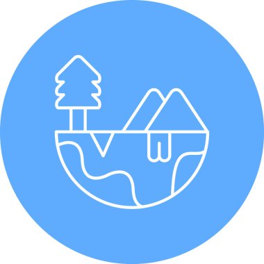 Orman. Web simgesi basit illüstrasyon