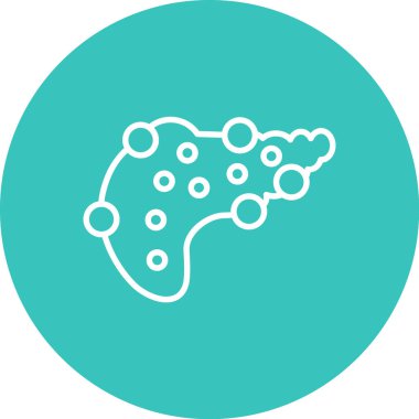 Beyaz arka planda izole edilmiş yeşil çizgi insan eli simgesi. Soyut çember rastgele noktalar. vektör