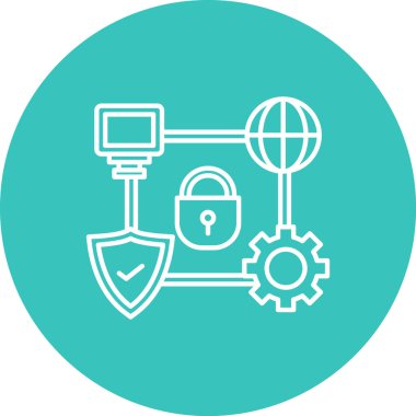 Güvenlik sistemi. Web simgesi