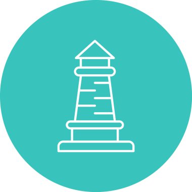 Deniz feneri. Web simgesi basit illüstrasyon