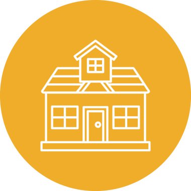 Eve. Web simgesi basit illüstrasyon