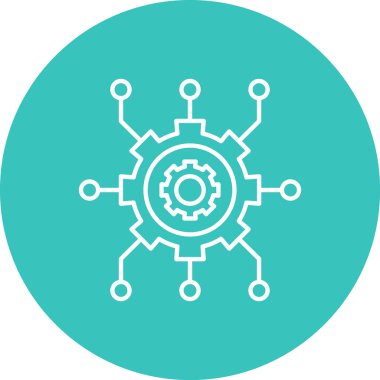 dişli simgesinin vektör illüstrasyonu