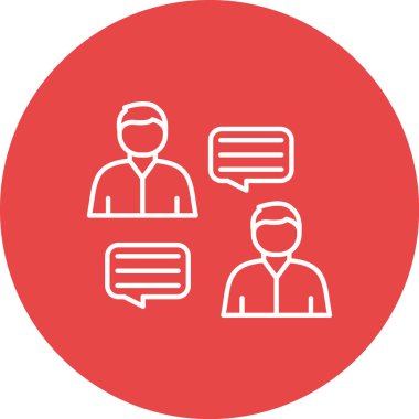 Sohbet vektörü simgesi modern basit illüstrasyon