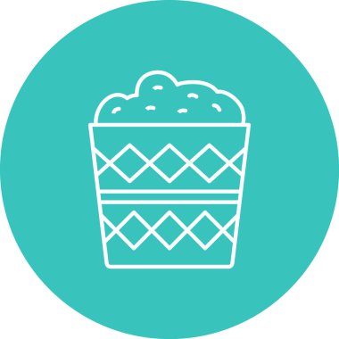 Patlamış mısır. Web simgesi basit illüstrasyon