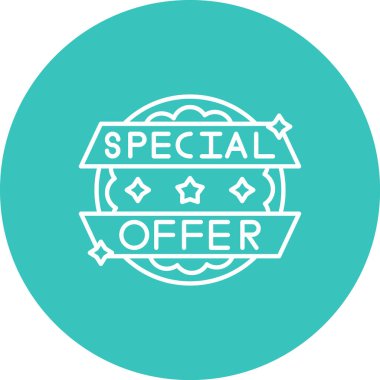 Rozet stili özel teklif simgesi