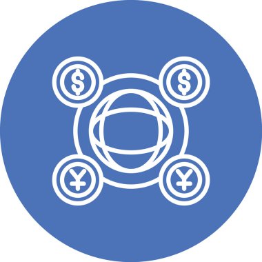 İş ve finans simgesinin vektör illüstrasyonu