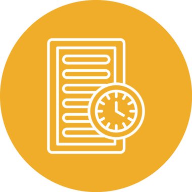 Zaman Yönetimi. Web simgesi basit illüstrasyon