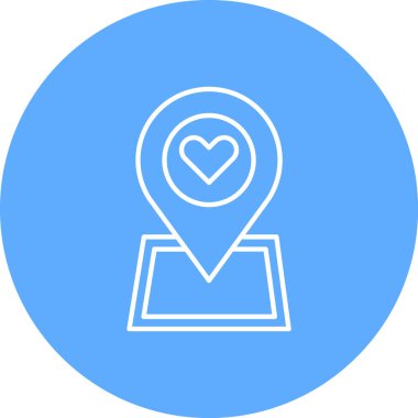 kalp konumu simgesi ana hat biçiminde