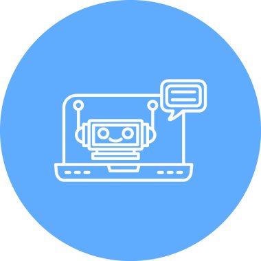 Robot simgesinin vektör illüstrasyonu