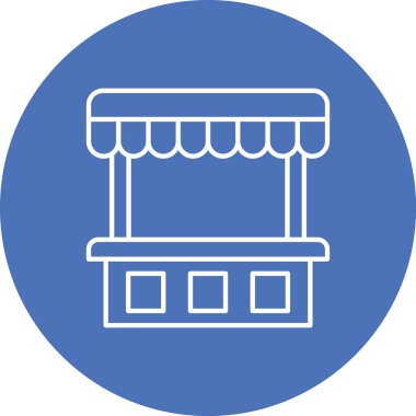 Mağaza. Web simgesi basit illüstrasyon