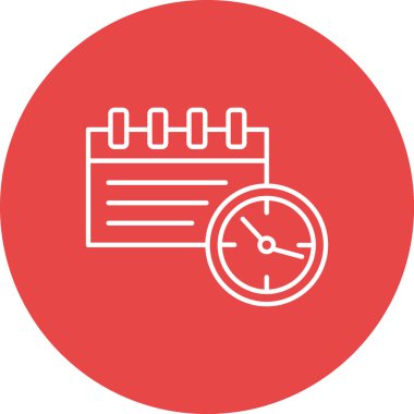 Saat simgesinin vektör illüstrasyonu