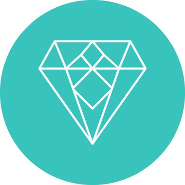 Elmas simgesi, modern vektör illüstrasyon tasarımı