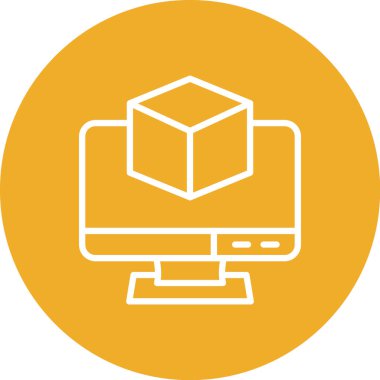 Bilgisayar modern simgesinin vektör illüstrasyonu