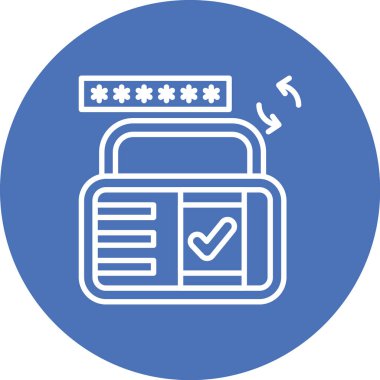 Şifre. Web simgesi basit illüstrasyon