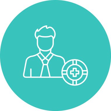 doktor simgesi, vektör illüstrasyonu