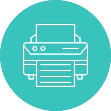 Yazıcı simgesi vektör illüstrasyonu