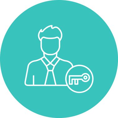 Bir kişi simgesinin vektör illüstrasyonu