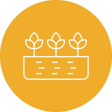 Bitki. Web simgesi basit illüstrasyon