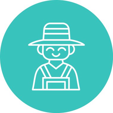 çiftçi ikonu vektör illüstrasyonu