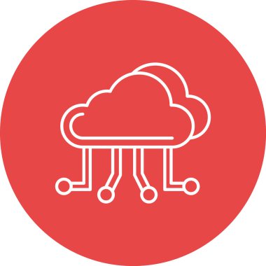 Bulut simgesi vektör illüstrasyonu