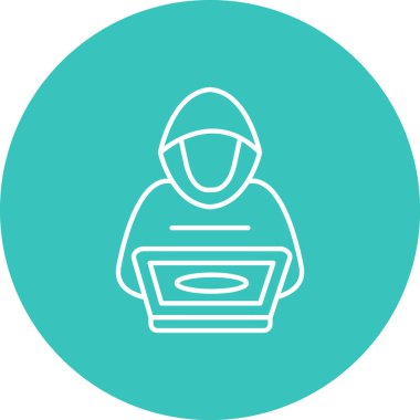 hacker simgesi, vektör illüstrasyonu, tasarım