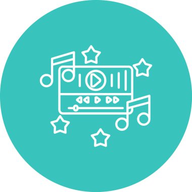 Müzik simgesinin vektör illüstrasyonu