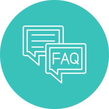 faq web simgesi, vektör illüstrasyonu