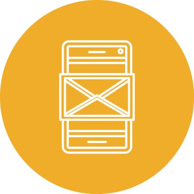 Akıllı telefon simgesinin vektör illüstrasyonu