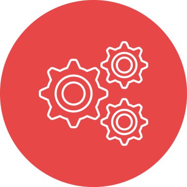 Gear Vektörü Şekil Simgesi Tasarımı