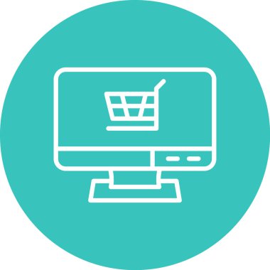 Alışveriş. Web simgesi basit illüstrasyon