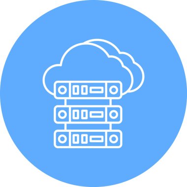 Bulut. Web simgesi basit illüstrasyon