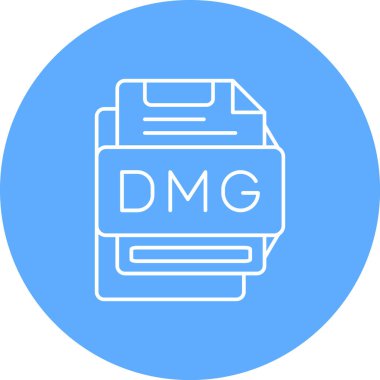 Dosya biçim simgesinin vektör illüstrasyonu