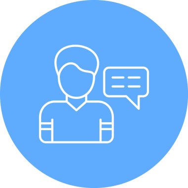 Konuş. Web simgesi basit illüstrasyon