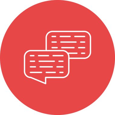 Sohbet simgesinin vektör illüstrasyonu