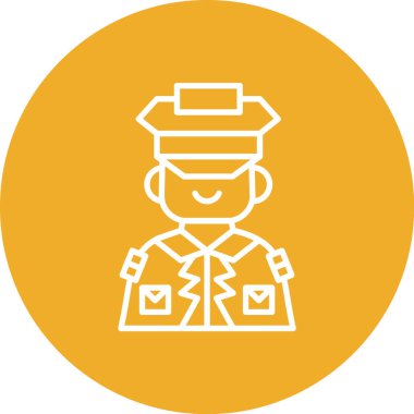 Polis simgesi, vektör illüstrasyonu