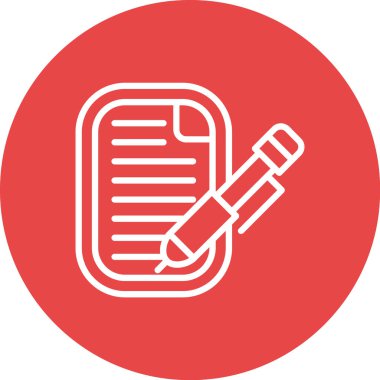 Bir kalem simgesinin vektör illüstrasyonu