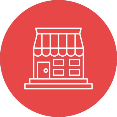 Alışveriş mağazası ikonu. Basit resimleme