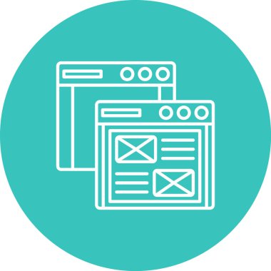 Web sayfası simgesi. Basit tasarım