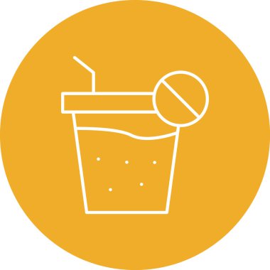 Kokteyllerin vektör simgesi, saman