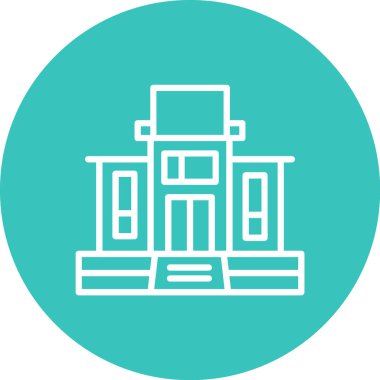 Bina. Web simgesi basit illüstrasyon