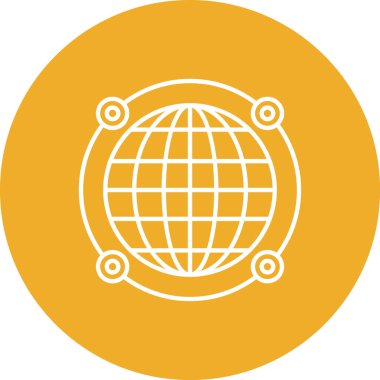 küresel ağ. Basit resimleme