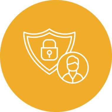 Güvenlik simgesinin vektör illüstrasyonu